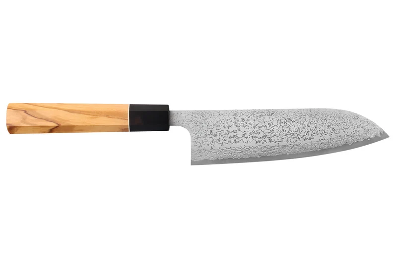 Couteau santoku 16,5cm japonais artisanal Yuzo Damas VG10