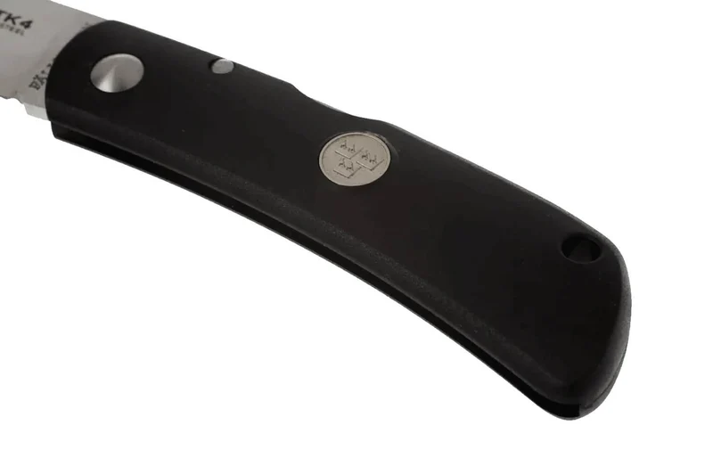 Couteau pliant Fallkniven TK4 Tre Kronor manche grilon noir 9,5cm + étui Cordura