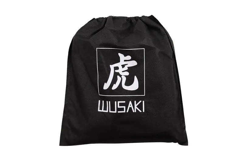 Tablier de cuisine Wusaki en toile bleue et cuir 83x67,5cm - Taille unique
