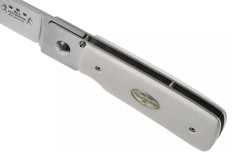 Couteau pliant Fallkniven RL1EY manche Elforyn imitation ivoire 9,5cm + étui en daim