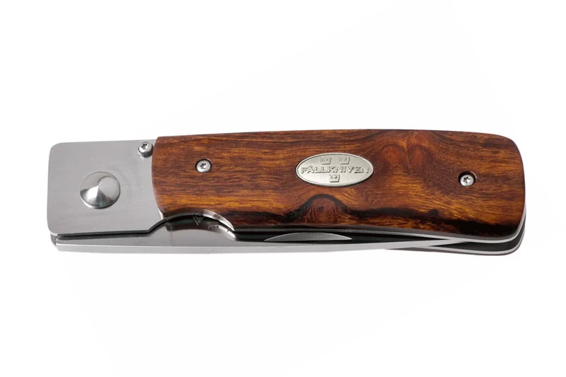 Couteau pliant Fallkniven RL1DI manche Desert Ironwood 9,5cm + étui en daim