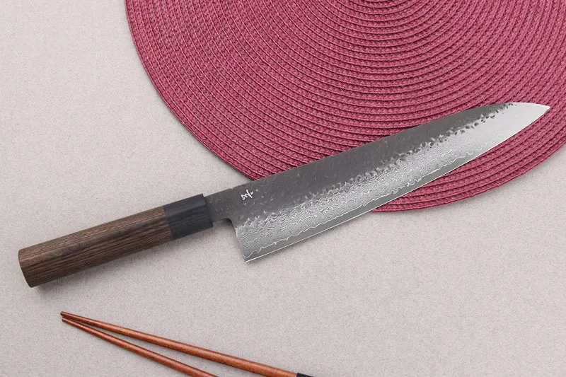 Couteau de chef 18cm japonais Shizu Hamono Gen VG10 damas