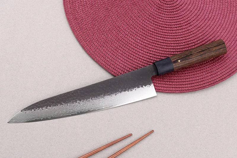 Couteau de chef 18cm japonais Shizu Hamono Gen VG10 damas