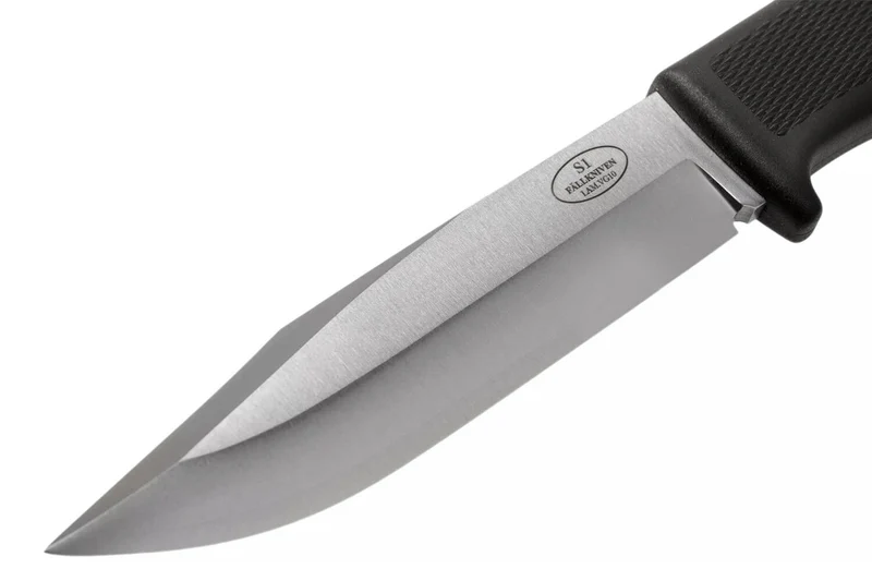 Couteau Fallkniven S1L Forest Knife lame 13cm manche thermorun noir + étui en cuir