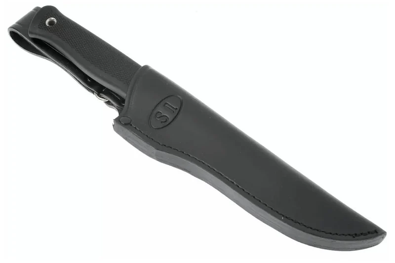 Couteau Fallkniven S1L Forest Knife lame 13cm manche thermorun noir + étui en cuir