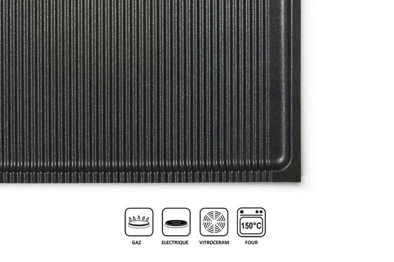 Plaque de cuisson Risoli BBQ multifonction en aluminium 38x26cm