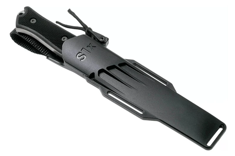 Couteau Fallkniven S1xb Tungsten Carbide lame noire 13cm manche Thermorun noir + étui Zytel