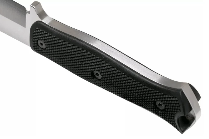 Couteau Fallkniven S1X Forest Knife lame satinée 13cm manche Thermorun noir + étui Zytel