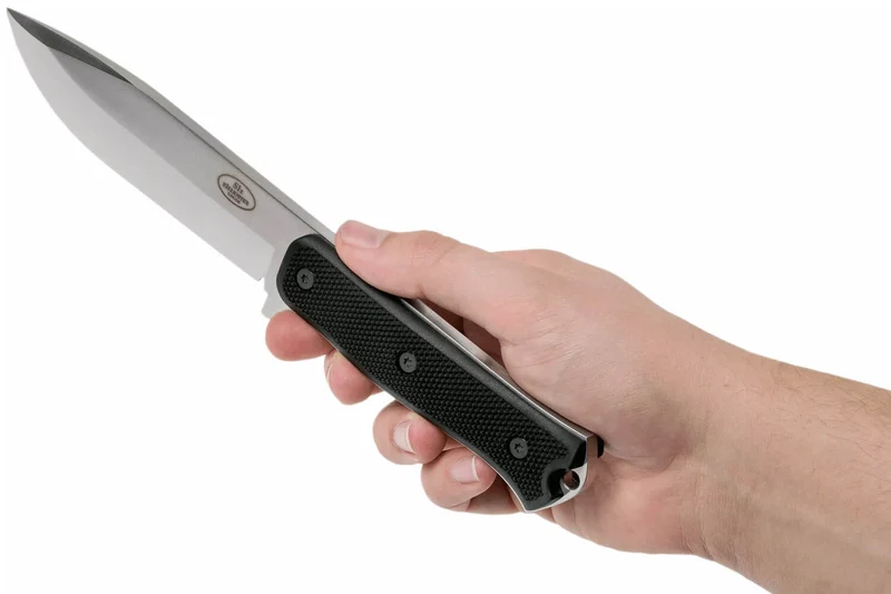 Couteau Fallkniven S1X Forest Knife lame satinée 13cm manche Thermorun noir + étui Zytel