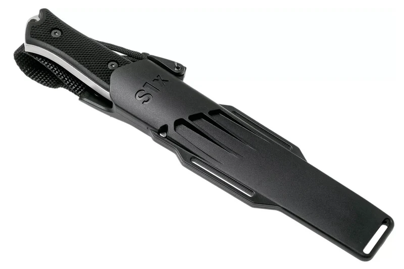 Couteau Fallkniven S1X Forest Knife lame satinée 13cm manche Thermorun noir + étui Zytel