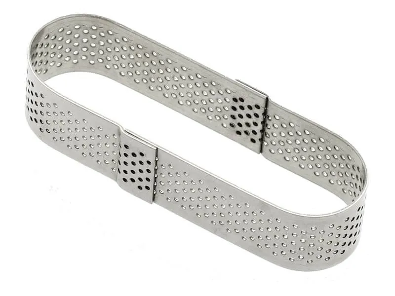 Mini moule perforé oblong Mallard Ferrière en inox