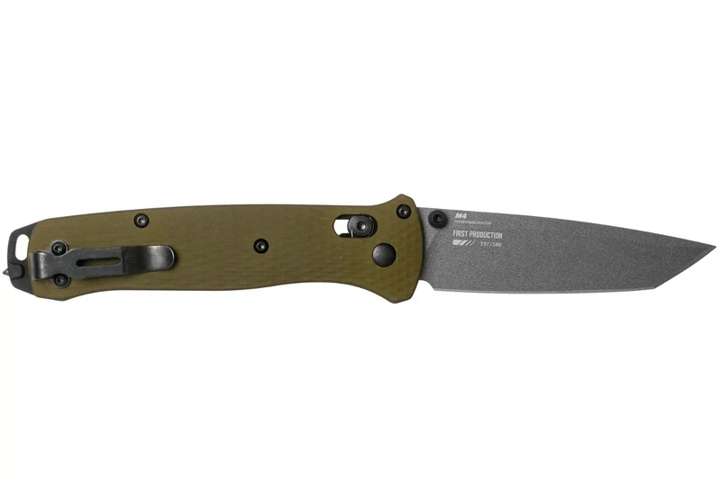 Couteau pliant Benchmade Bailout 537GY-1 manche aluminium anodisé vert 12cm avec brise-vitre