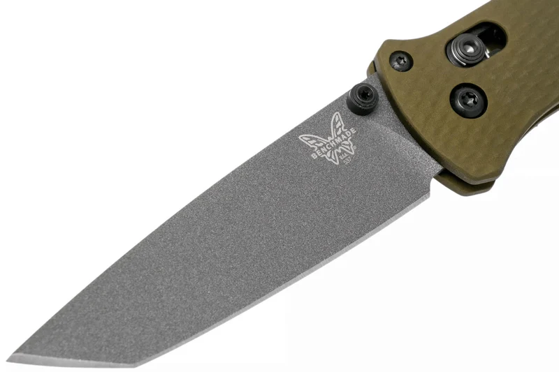 Couteau pliant Benchmade Bailout 537GY-1 manche aluminium anodisé vert 12cm avec brise-vitre