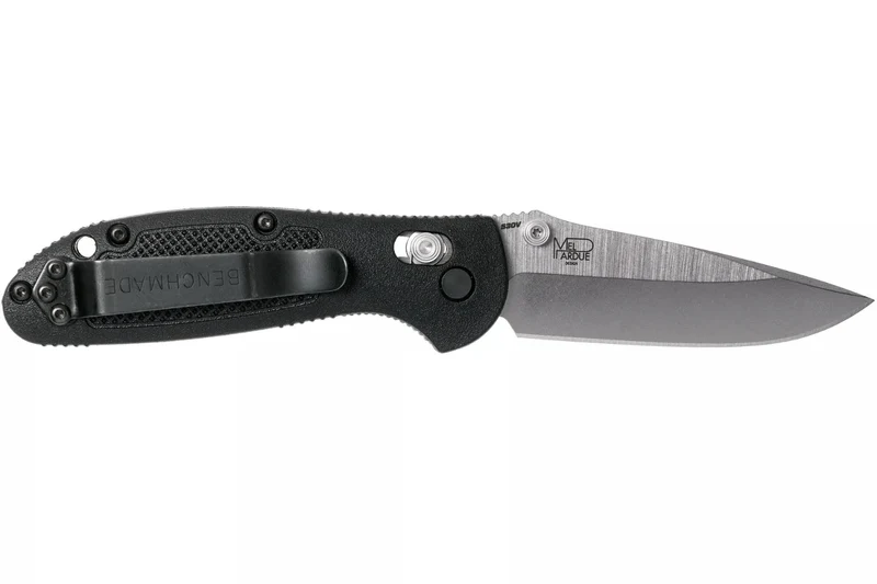 Couteau pliant Benchmade Mini Griptilian 556 manche Grivory noir 9,9cm