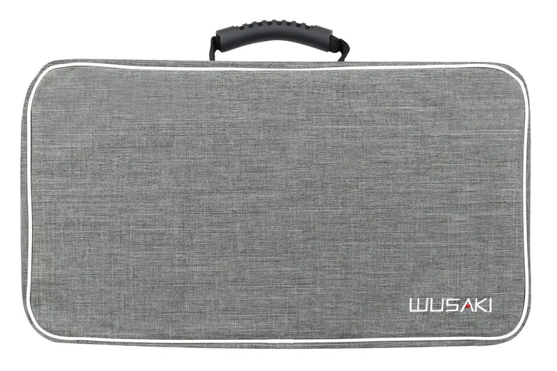 Mallette vide Wusaki grise pour 21 couteaux et ustensiles + 1 grande poche de rangement