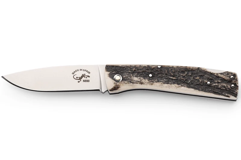 Couteau pliant Salamandra manche corne de cerf 9,5cm