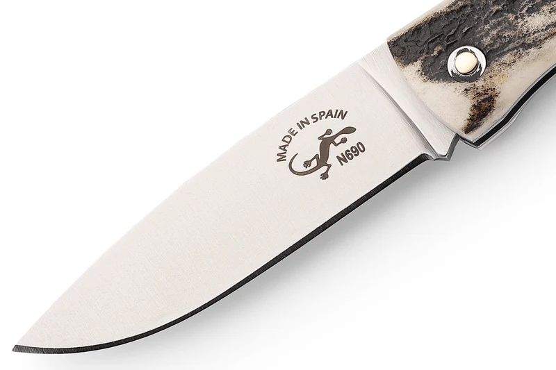 Couteau pliant Salamandra manche corne de cerf 9,5cm