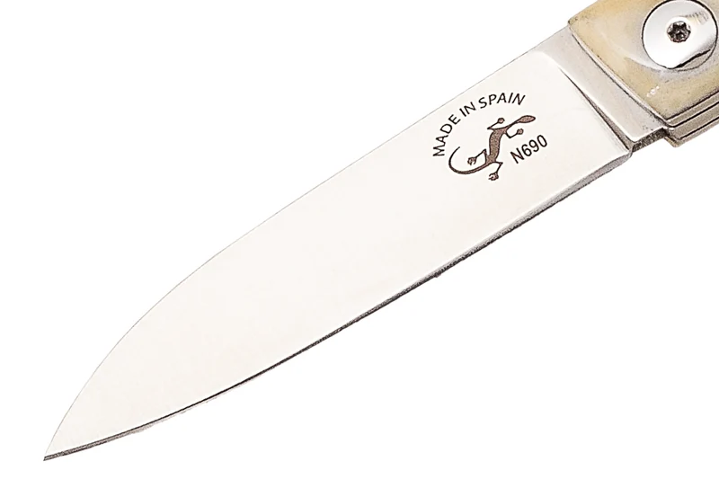 Couteau pliant Salamandra manche os blanc 9cm