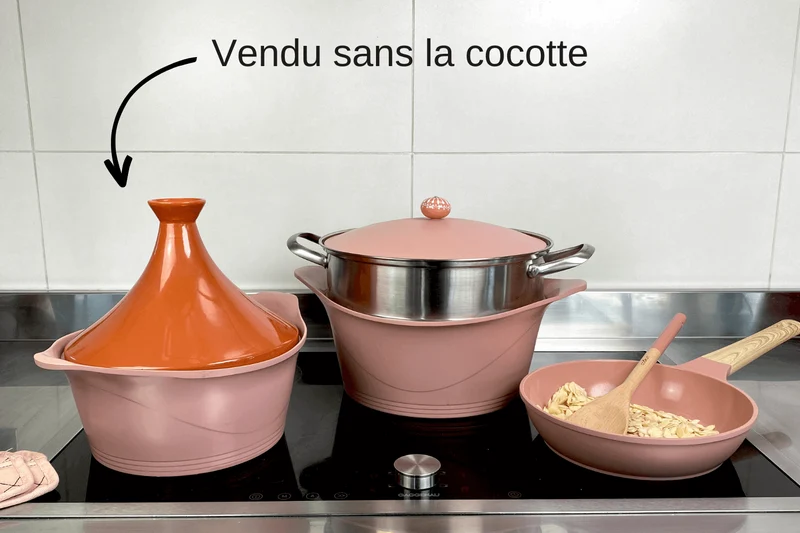 Couvercle tajine Cookut en céramique pour L'Incroyable cocotte 28cm + livret de recettes