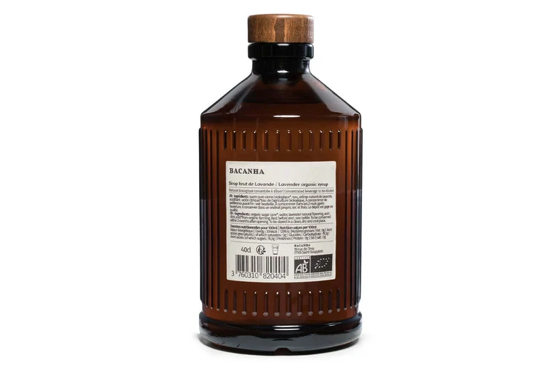 Sirop de lavande brut artisanal Bacanha certifié biologique 40cl