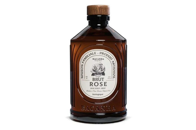 Sirop de rose brut artisanal Bacanha certifié biologique 40cl