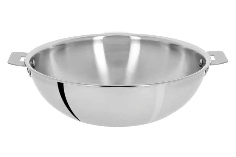 Wok Cristel Casteline amovible en inox 3 plis