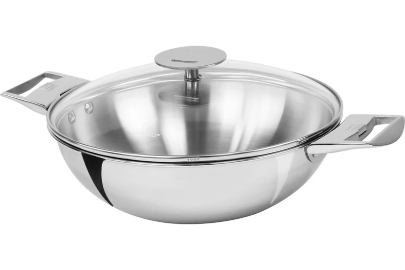 Wok Cristel Casteline amovible en inox 3 plis