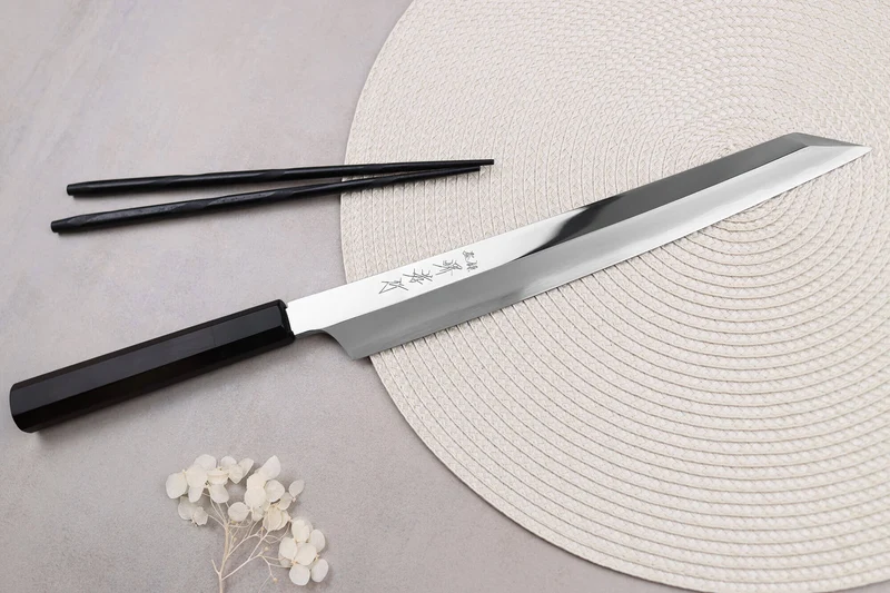 Couteau yanagiba kiritsuke 27cm japonais artisanal Sakai Takayuki Hien