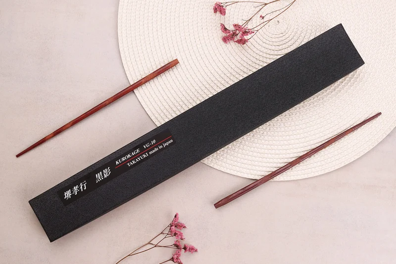 Couteau santoku 17cm japonais Sakai Takayuki Kurokage VG10 manche en wengé