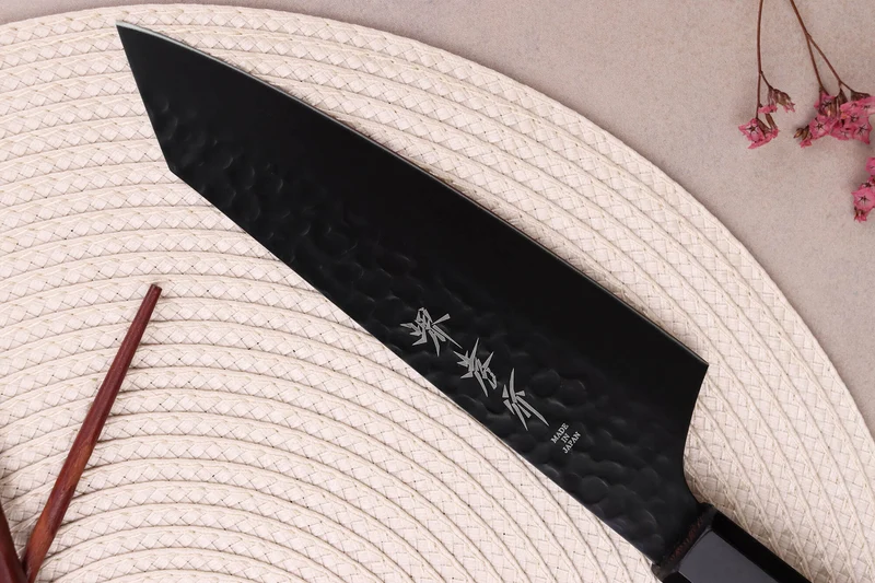Couteau santoku kiritsuke 16cm japonais Sakai Takayuki Kurokage VG10 manche en wengé