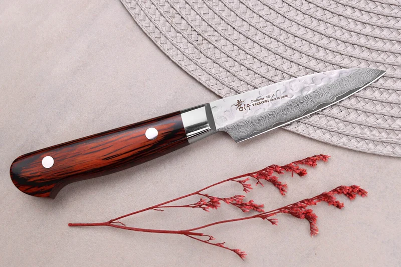 Couteau d'office japonais 8cm Sakai Takayuki Damascus Western 33 couches