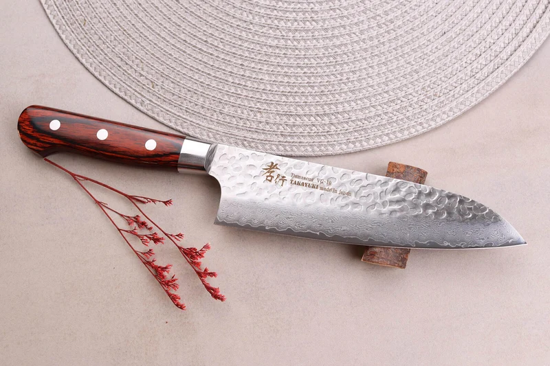 Couteau santoku japonais 18cm Sakai Takayuki Damascus Western 33 couches