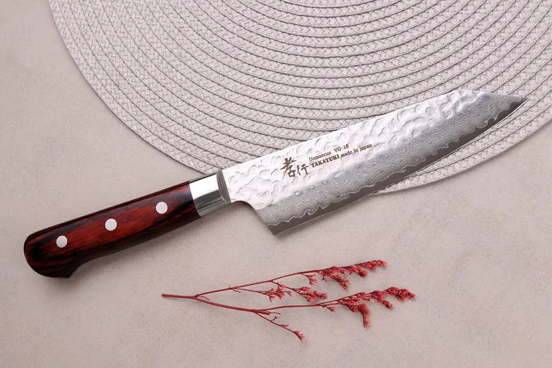 Couteau santoku kiritsuke japonais 16cm Sakai Takayuki Damascus Western 33 couches