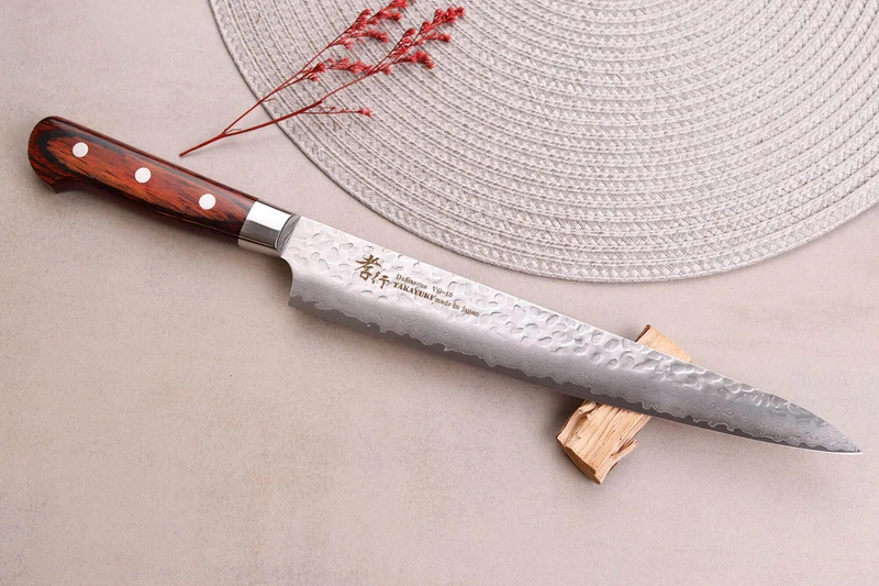 Couteau sujihiki japonais 24cm Sakai Takayuki Damascus Western 33 couches