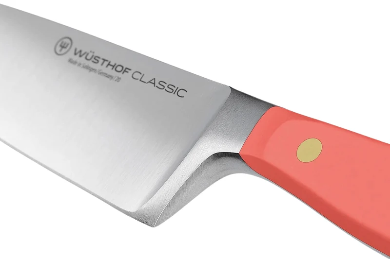 Couteau santoku Wusthof Classic Colour Coral Peach forgé lame alvéolée 17cm