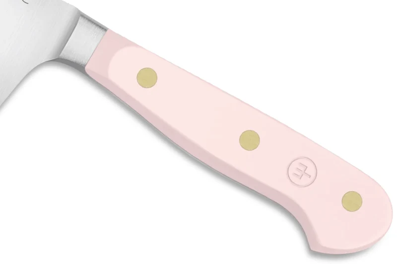 Couteau santoku Wusthof Classic Colour Pink Himalayan Salt forgé lame alvéolée 17cm