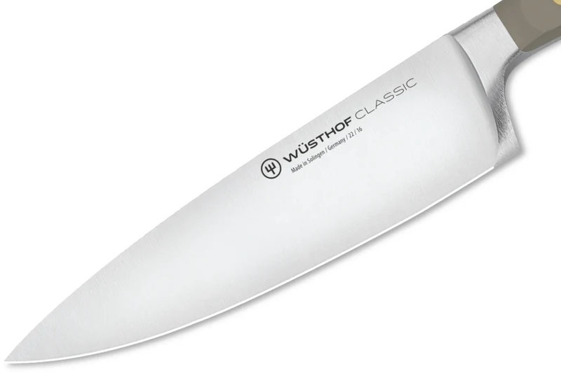 Couteau de chef Wusthof Classic Colour Velvet Oyster forgé lame 16cm