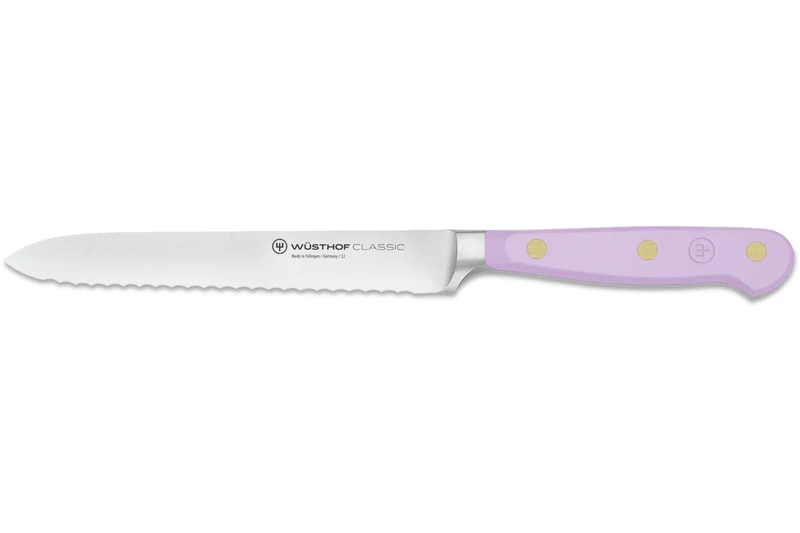 Couteau à saucisson Wusthof Classic Colour Purple Yam forgé lame crantée 14cm