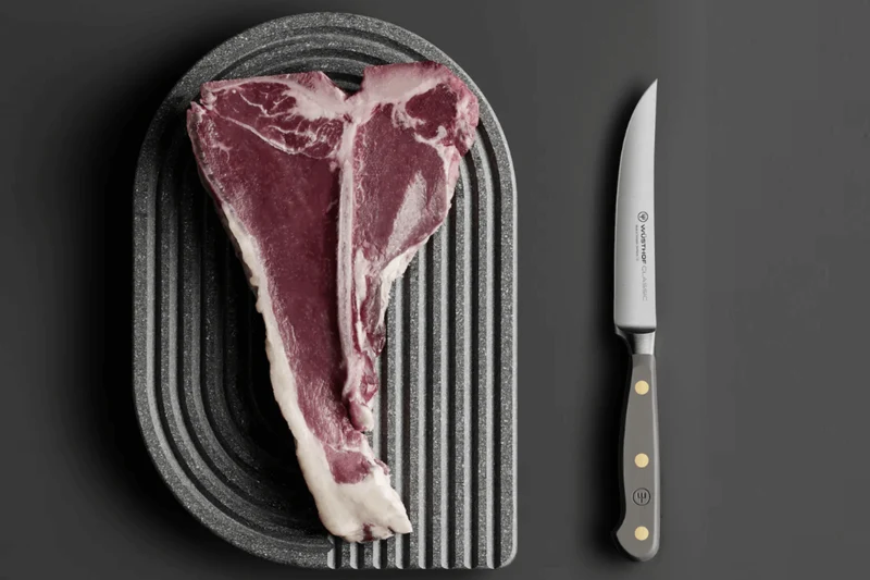 Couteau à steak Wusthof Classic Colour Velvet Oyster forgé lame 12cm