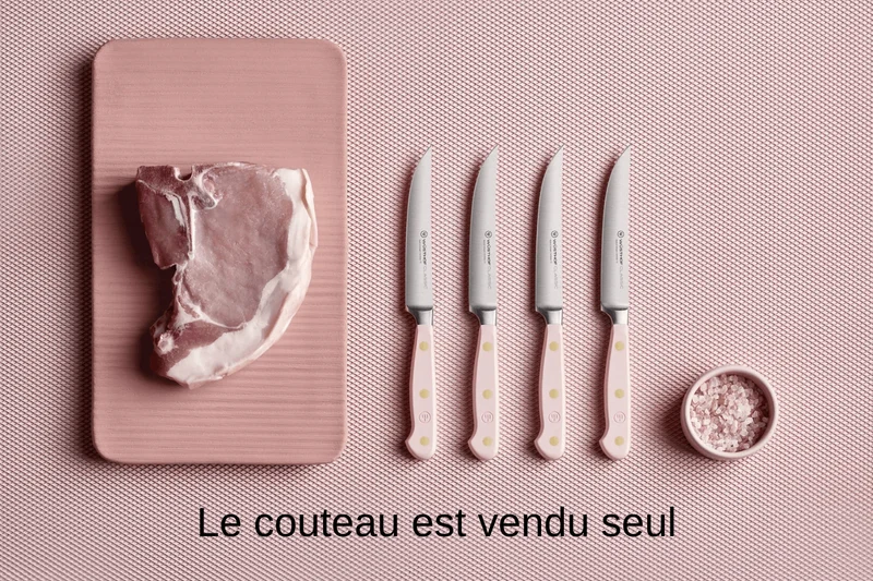 Couteau à steak Wusthof Classic Colour Pink Himalayan Salt forgé lame 12cm