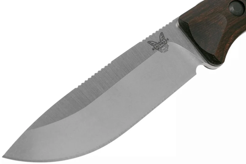 Couteau Benchmade Saddle Mountain Skinner 15002 lame 10,7cm manche bois stabilisé + étui en cuir