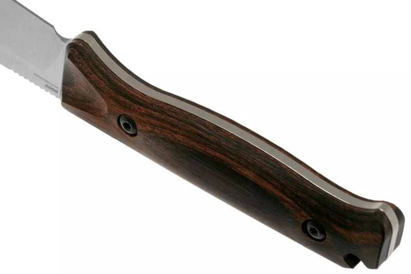 Couteau Benchmade Saddle Mountain Skinner 15002 lame 10,7cm manche bois stabilisé + étui en cuir