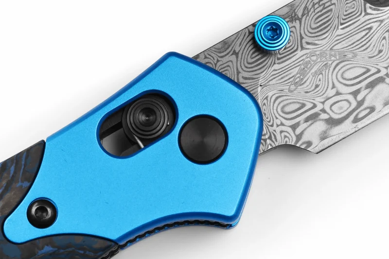 Couteau pliant Benchmade Mini Osborne 945-221 édition limitée lame damassée manche carbone 9,8cm