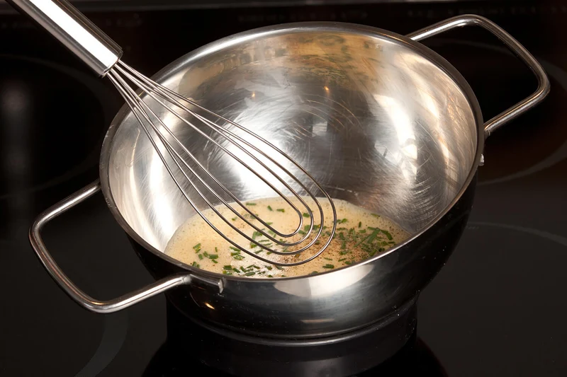 Fouet plat Cristel POC en acier inoxydable 25cm