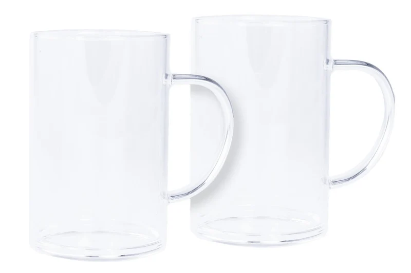 Set 2 tasses à café Cristel en verre borosilicate