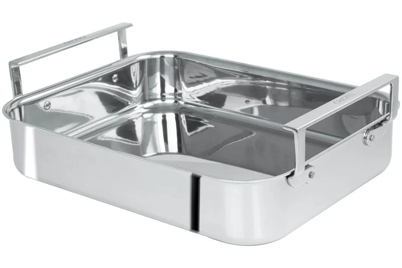 Plat à four Cristel 30x22cm trilaminé en acier inoxydable 18/10