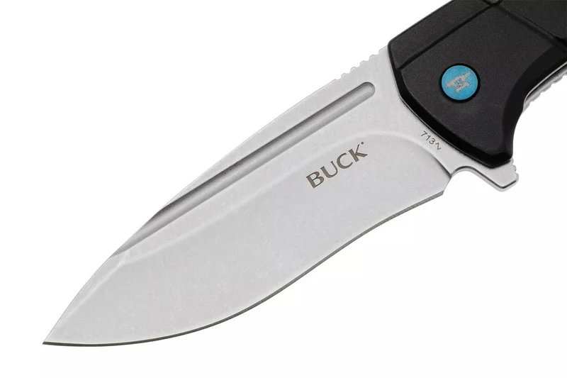 Couteau pliant BUCK RUCKUS 0713BLS manche noir et bleu 12cm