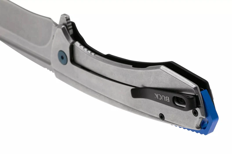 Couteau pliant BUCK RUCKUS 0713BLS manche noir et bleu 12cm