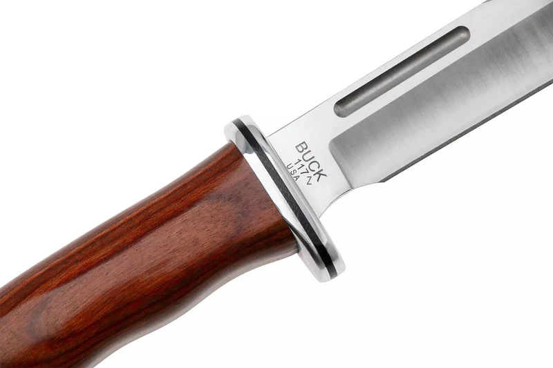 Couteau Buck 0117CCS1 Brahma Heritage Series lame 11,5cm manche en cocobolo + étui en cuir
