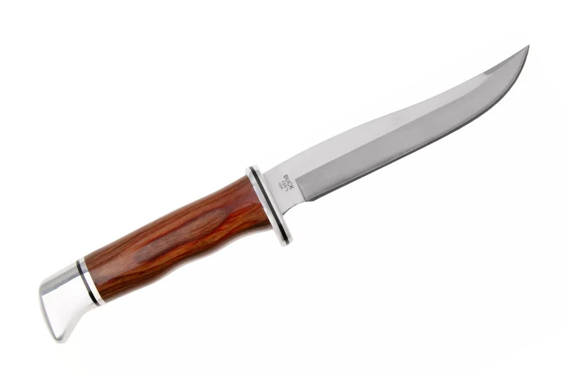 Couteau Buck 0105CCS1 Pathfinder Heritage Series lame 13cm manche en cocobolo + étui en cuir